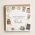 Personalised Coffee Theme Birthday Card for Husband, Dad, Grandad, Son,  Uncle, Brother etc