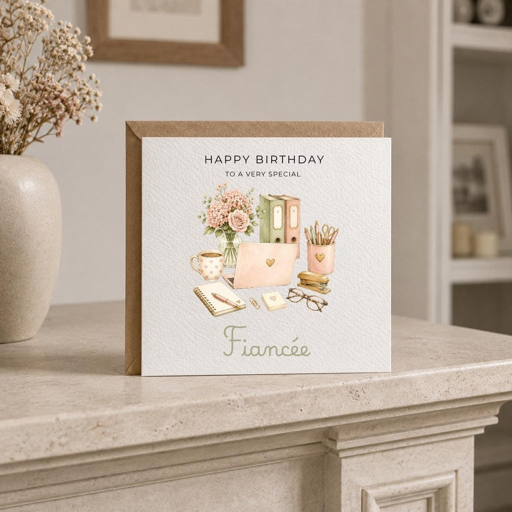Personalised Office Theme Birthday Card for Wife, Mum, Grandma, Daughter, Auntie, Sister etc