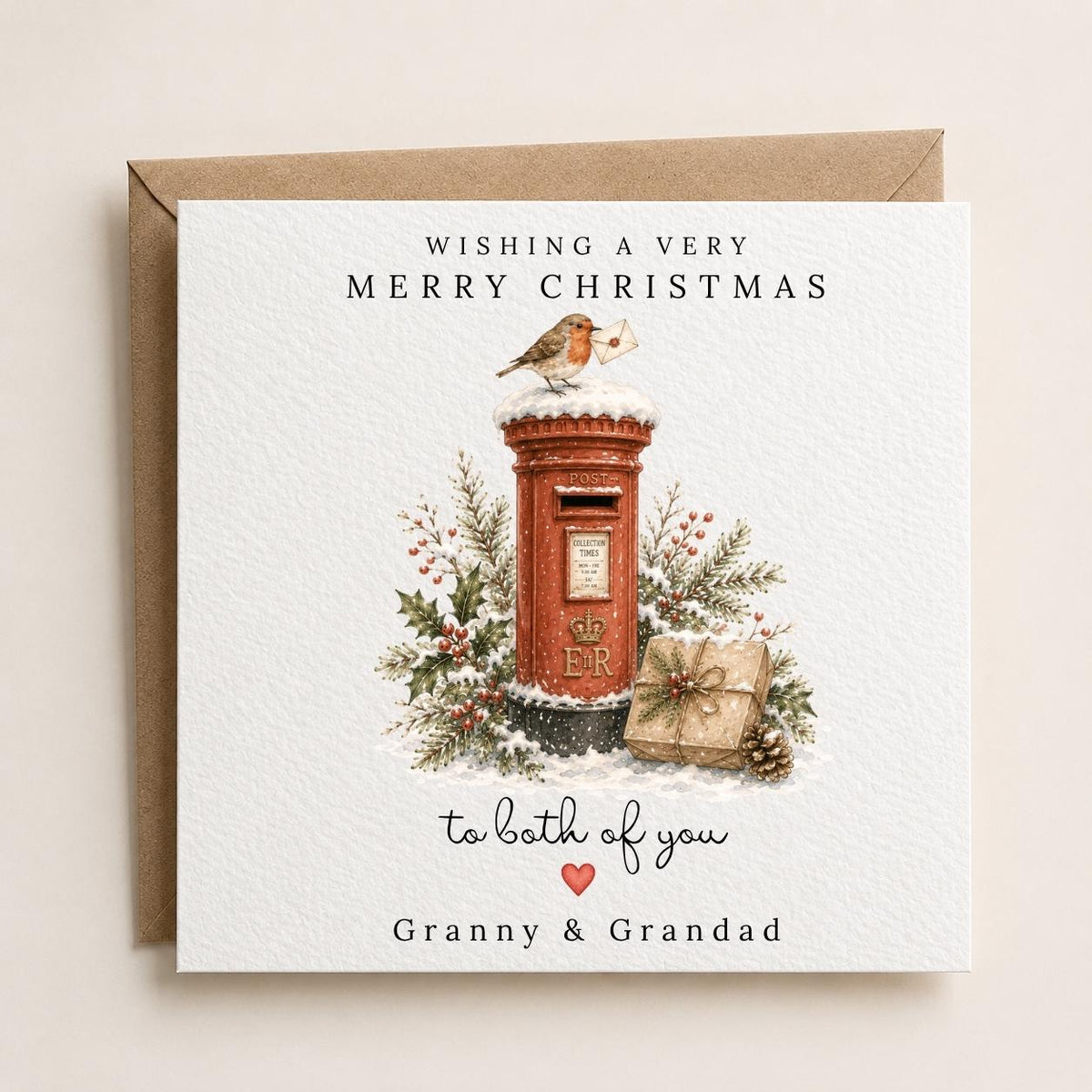 Personalised Christmas Card | Vintage Festive Greeting | Luxury Xmas Keepsake | Completely Customisable | Winter Scenes