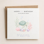 Personalised Ocean Theme Birthday Card for Daughter, Granddaughter, Sister etc