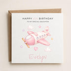Personalised Transport Theme Birthday Card for Daughter, Granddaughter, Sister etc