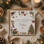 Personalised Christmas Card | Vintage Festive Greeting | Luxury Xmas Keepsake | Completely Customisable | Heirloom Christmas