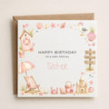Personalised Seaside Theme Birthday Card for Daughter, Granddaughter, Sister etc