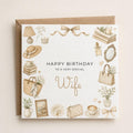 Personalised Neutral Theme Birthday Card for Wife, Mum, Grandma, Daughter, Auntie, Sister etc