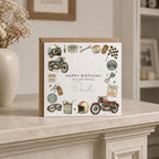 Personalised Motorbike Theme Birthday Card for Husband, Dad, Grandad, Son,  Uncle, Brother etc