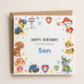 Personalised TV Rescue Dog Theme Birthday Card for Son, Daughter, Brother, Sister, Friend etc