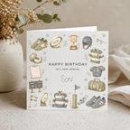Personalised Rugby Theme Birthday Card for Son, Grandson, Brother etc