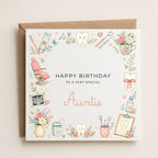 Personalised Dentist Theme Birthday Card for Wife, Mum, Grandma, Daughter, Auntie, Sister etc