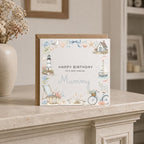 Personalised Coastal Theme Birthday Card for Wife, Mum, Grandma, Daughter, Auntie, Sister etc