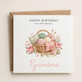 Personalised Knitting Theme Birthday Card for Wife, Mum, Grandma, Daughter, Auntie, Sister etc