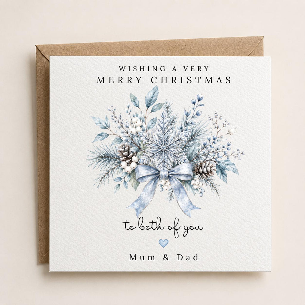 Personalised Christmas Card | Vintage Festive Greeting | Luxury Xmas Keepsake | Completely Customisable | Elegant Winter Wonderland