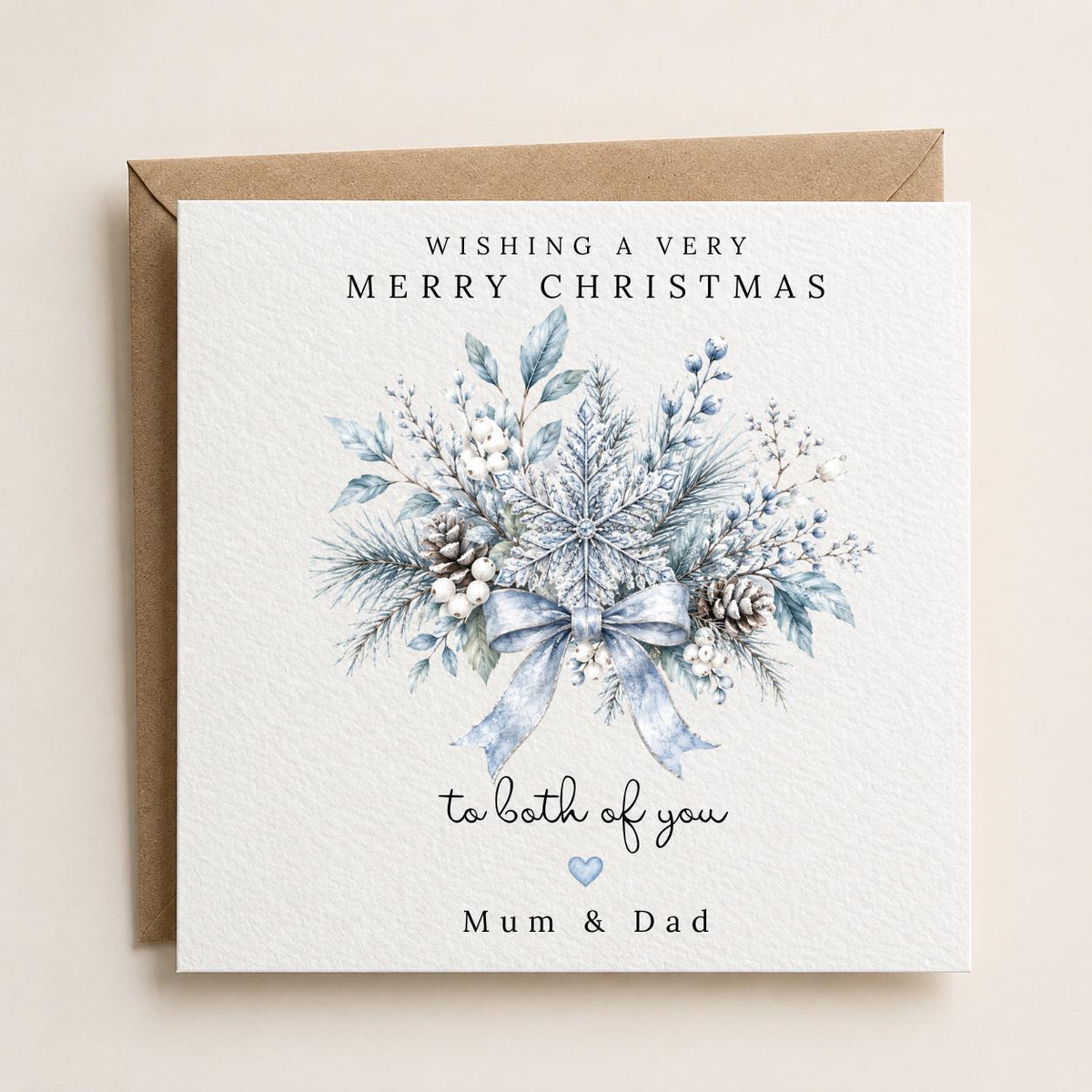 Personalised Christmas Card | Vintage Festive Greeting | Luxury Xmas Keepsake | Completely Customisable | Elegant Winter Wonderland