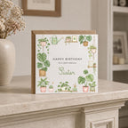 Personalised Plants Theme Birthday Card for Wife, Mum, Grandma, Daughter, Auntie, Sister etc