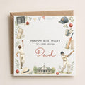 Personalised Cricket Theme Birthday Card for Husband, Dad, Grandad, Son,  Uncle, Brother etc