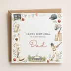 Personalised Cricket Theme Birthday Card for Husband, Dad, Grandad, Son,  Uncle, Brother etc