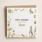 Personalised Peter | Rabbit Theme Birthday Card for Daughter, Son, Sister, Brother, Friend etc
