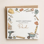 Personalised Builder Theme Birthday Card for Husband, Dad, Grandad, Son,  Uncle, Brother etc