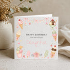 Personalised Icecream Theme Birthday Card for Daughter, Granddaughter, Sister etc