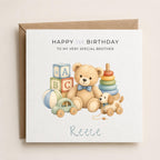 Personalised Toys Theme Birthday Card for Son, Grandson, Brother etc