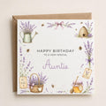 Personalised Lavender Theme Birthday Card for Wife, Mum, Grandma, Daughter, Auntie, Sister etc