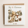 Personalised Christmas Card | My 1st Christmas | Add Any Name | For New-born / Baby