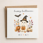 Personalised Halloween Ghost Card, Spooky Birthday Greeting, Custom Name Gift
