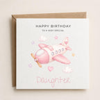Personalised Transport Theme Birthday Card for Daughter, Granddaughter, Sister etc