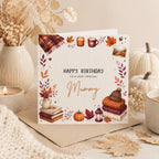 Personalised Autumn Theme Birthday Card for Daughter, Sister, Friend etc