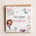 Personalised Cat Girl | Theme Doll House Birthday Card for Daughter, Sister, Friend etc