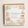 Personalised Afternoon Tea Theme Birthday Card for Wife, Mum, Grandma, Daughter, Auntie, Sister etc