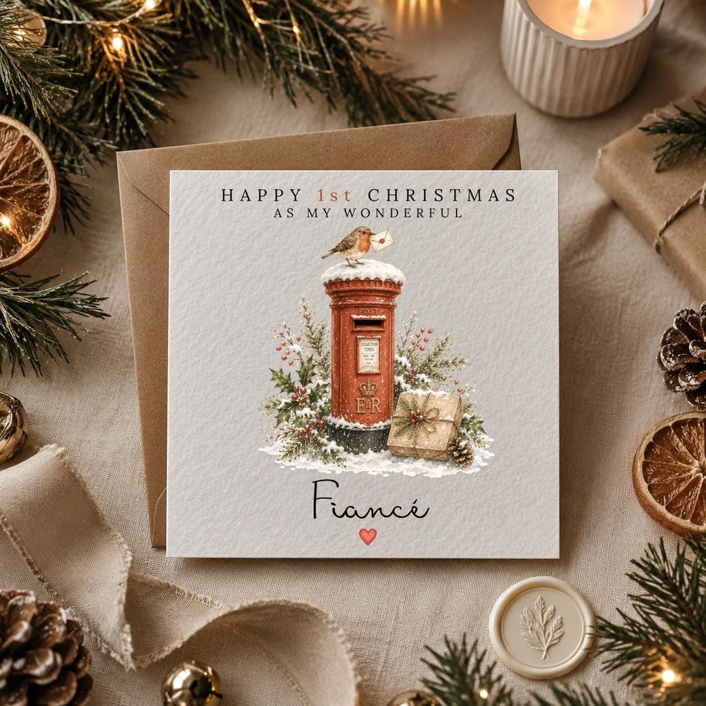 Personalised Christmas Card | Vintage Festive Greeting | Luxury Xmas Keepsake | Completely Customisable | Winter Scenes