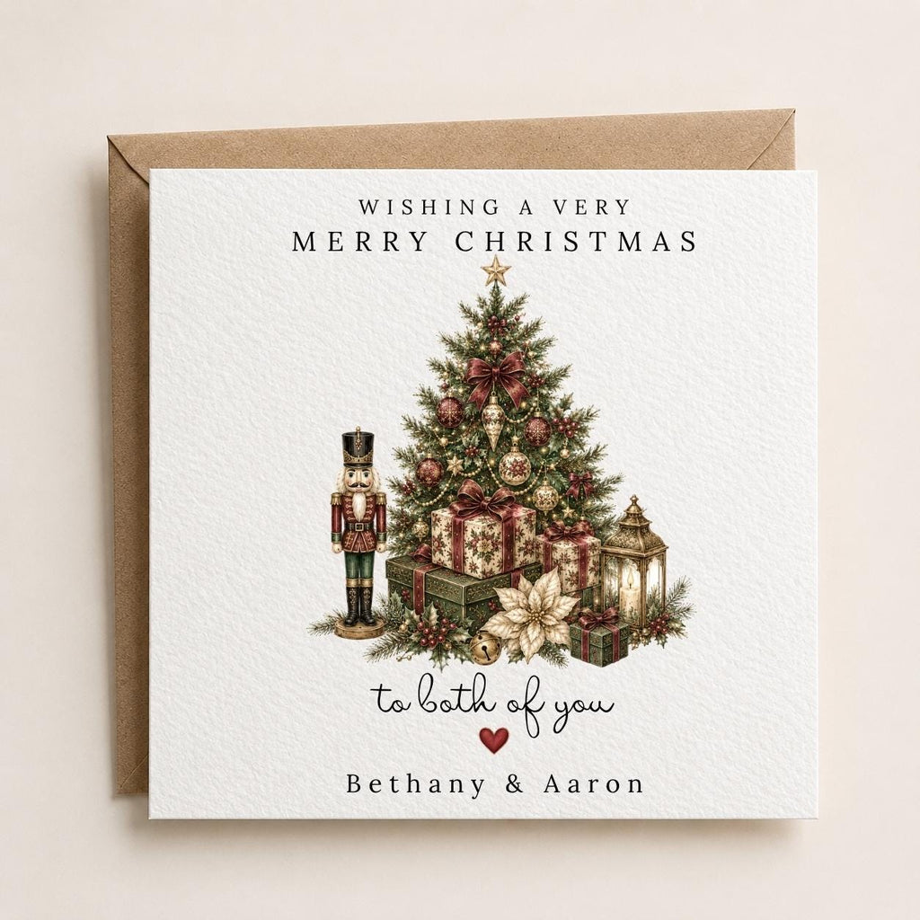 Personalised Christmas Card | Vintage Festive Greeting | Luxury Xmas Keepsake | Completely Customisable | Heirloom Christmas