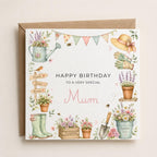 Personalised Gardening Theme Birthday Card for Wife, Mum, Grandma, Daughter, Auntie, Sister etc