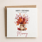 Personalised Autumn Theme Birthday Card for Daughter, Son, Brother, Sister, Friend etc