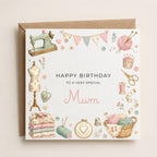 Personalised Knitting Theme Birthday Card for Wife, Mum, Grandma, Daughter, Auntie, Sister etc