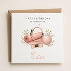 Personalised Pilates Theme Birthday Card for Wife, Mum, Grandma, Daughter, Auntie, Sister etc