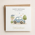 Personalised Cars Theme Birthday Card for Son, Grandson, Brother etc