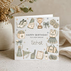 Personalised Cheerleading Theme Birthday Card for Daughter, Granddaughter, Sister etc