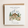 Personalised Skiing Theme Birthday Card for Wife, Mum, Grandma, Daughter, Auntie, Sister etc