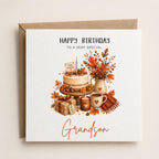 Personalised Autumn Theme Birthday Card for Daughter, Son, Sister, Brother, Friend etc