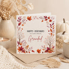 Personalised Autumn Theme Birthday Card for Son, Daughter, Sister, Brother, Friend etc