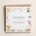 Personalised Dog Theme Birthday Card for Son, Grandson, Brother etc