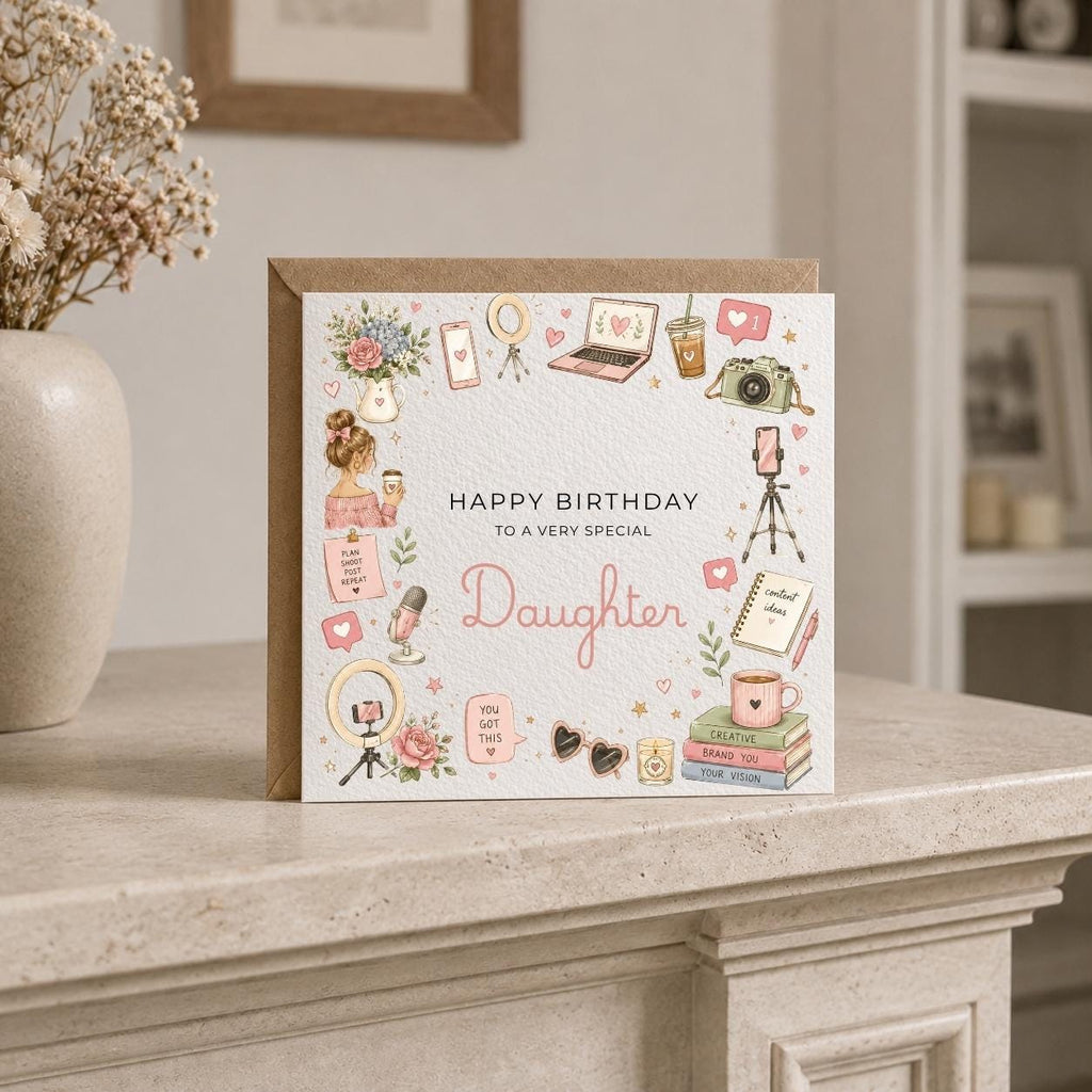 Personalised Influencer Theme Birthday Card for Wife, Mum, Grandma, Daughter, Auntie, Sister etc