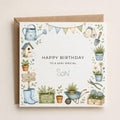 Personalised Gardening Theme Birthday Card for Son, Grandson, Brother etc