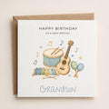 Personalised Music Theme Birthday Card for Son, Grandson, Brother etc