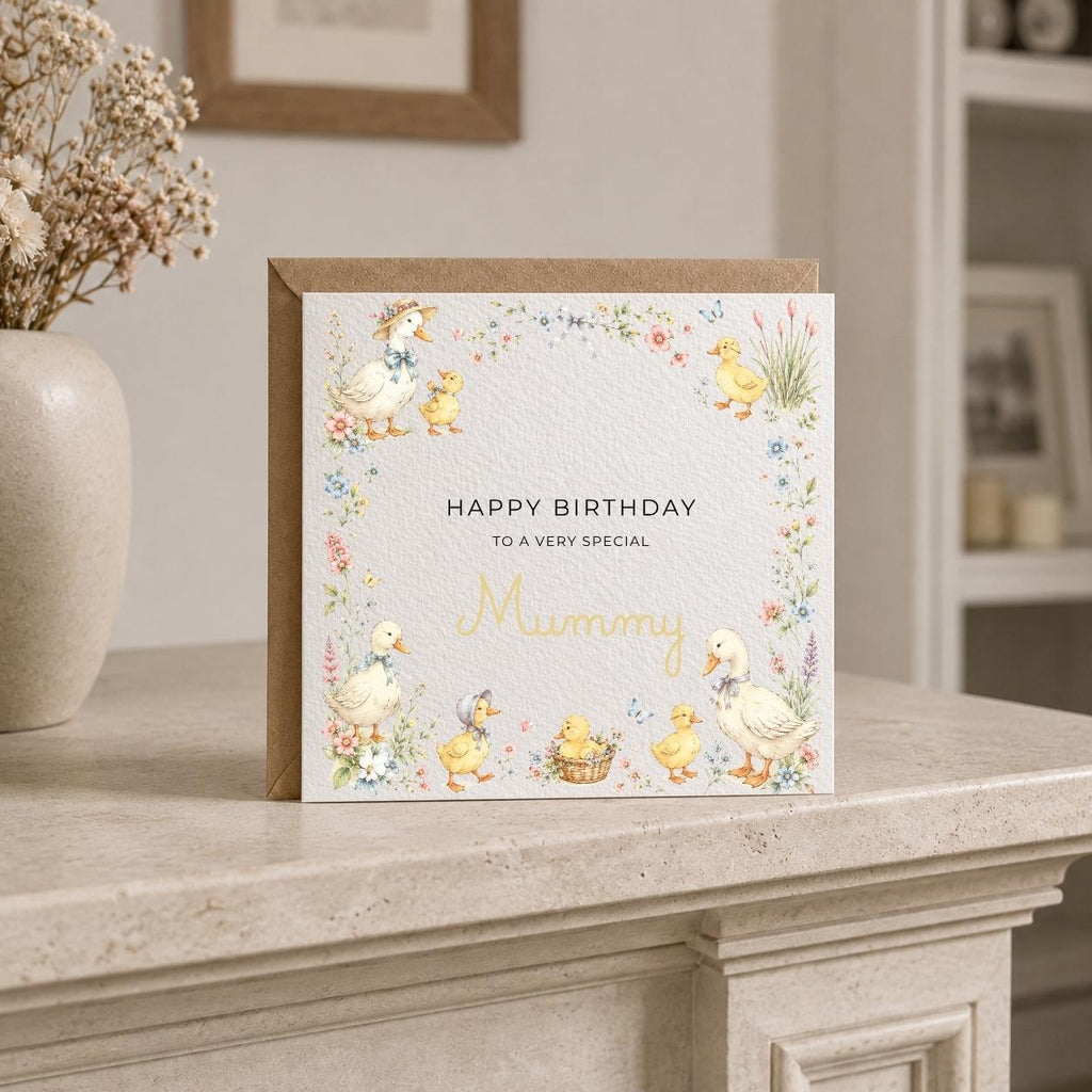 Personalised Duck Theme Birthday Card for Wife, Mum, Grandma, Daughter, Auntie, Sister etc