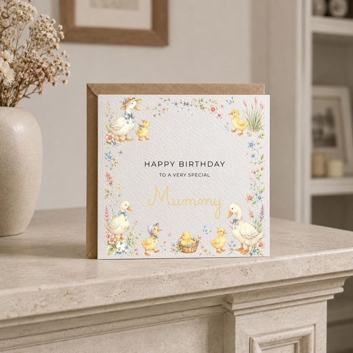 Personalised Duck Theme Birthday Card for Wife, Mum, Grandma, Daughter, Auntie, Sister etc