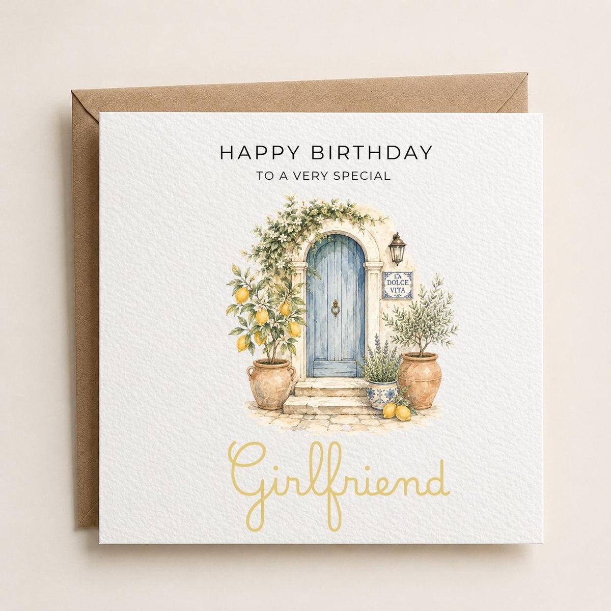 Personalised Lemons Theme Birthday Card for Wife, Mum, Grandma, Daughter, Auntie, Sister etc