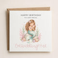Personalised Mermaid Theme Birthday Card for Daughter, Granddaughter, Sister etc