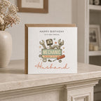 Personalised Mechanic Theme Birthday Card for Husband, Dad, Grandad, Son,  Uncle, Brother etc